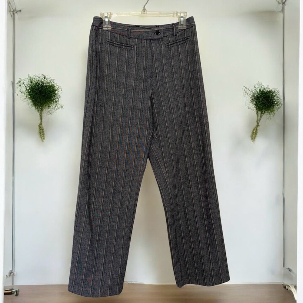 Sag Harbor Gray Pin Stripe Straight Leg Career Pants 6P